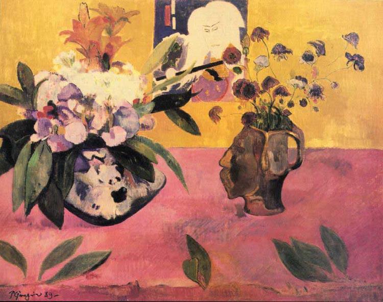 Paul Gauguin Still Life with Japanese Woodcut oil painting image